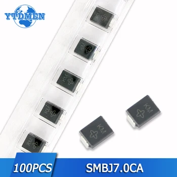 100 adet SMBJ7. 0CA Diyot TVS SMB SMD Elektronik Komponent Geçici Voltaj Bastırıcı Diyot Seti