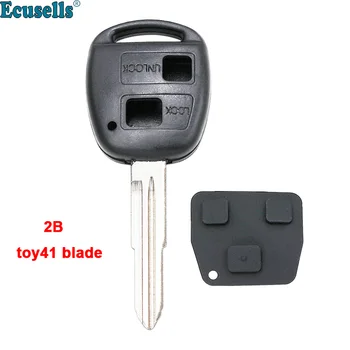 2 düğme değiştirme Uzaktan Anahtar Shell KILIF KAPAK Toyota TOY41 kesilmemiş bıçak ile / olmadan tuş takımı