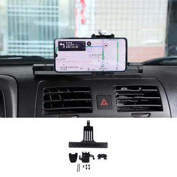 2005-2009 Hummer H3 paslanmaz çelik siyah araba merkezi kontrol çok fonksiyonlu cep telefon braketi araba GPS navigasyon braketi