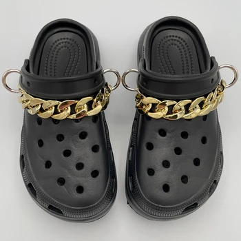2021 Yeni Tasarımcı Punk Altın Akrilik Ayakkabı Zinciri Croc Takılar Jıbz Dekorasyon Croc takunya ayakkabı Kolye Toka DIY Aksesuarları