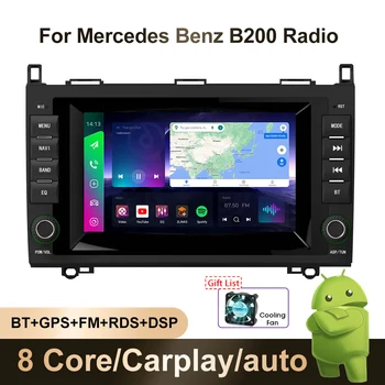 2Din Android 11 Araba Radyo Stereo Çalar Mercedes Benz İçin B200 A B Sınıfı W169 W245 Viano Vito W639 Sprinter W906 WİFİ BT Carplay