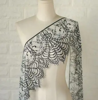 3 M / grup Kirpik Yumuşak Çiçek İşlemeli Klasik Dantel Trim siyah altın beyaz Zanaat Dantel Kumaş Elbise Dikiş Yapımı İçin Ev Tekstili