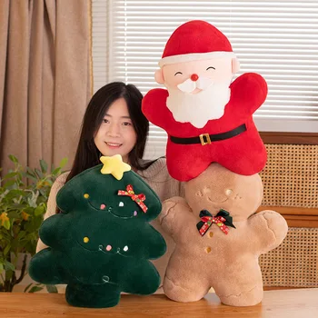 45 cm Güzel Noel Baba ve Noel Ağacı ve Bisküvi peluş oyuncaklar Dolması Hayvan Doll Noel Hediyeler İçin Çocuk Çocuk Ev dekor