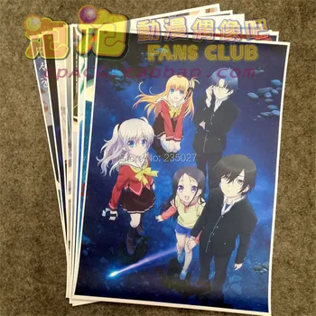 8 adet / takım Anime Charlotte poster Tomori Nao Otosaka Yuu Ayumi Kurobane Yusa oturma odası ıçin duvar resimleri A3 Film afişleri hediyeler