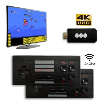 8Bit 4K HD video oyunu Konsolu Dahili 568 Klasik Oyunlar Mini Retro TV Konsol Kutusu Kablosuz Denetleyici HD Çıkışı Çift Oyuncu