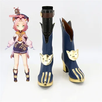 Anime Genshin Darbe Diona Cosplay ayakkabı Çizme Cadılar Bayramı Karnaval Cosplay Kostüm