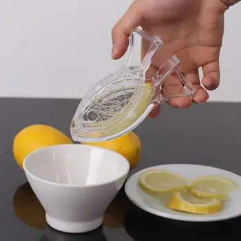 Balık Şekli Limon Klip Manuel Şeffaf Meyve Sıkacağı Ev Mutfak Bar Gadget Manuel Narenciye Sıkacağı El Portakal Sıkacağı Makinesi