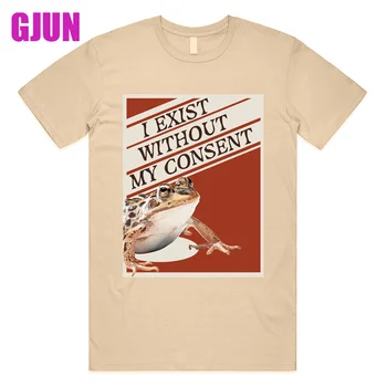 Ben Var Olmadan Rızam Kurbağa Komik Gerçeküstü Meme erkek t-shirtü Kadın Üstleri Gömlek Pamuk Erkek Tişörtleri Casual Unisex Giyim 0