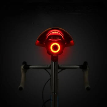 Bisiklet arka ışık IPx6 su geçirmez LED yastık tüp şarj bisiklet akıllı otomatik fren algılama ışık aksesuarları bisiklet arka lambası