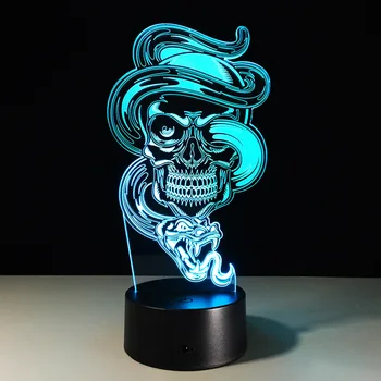 Cadılar bayramı 3D hayalet gece lambası Aksiyon figürü Uzaktan kumanda 7 renk kablosuz hoparlör Cadılar Bayramı dekorasyon Hediyeler A28