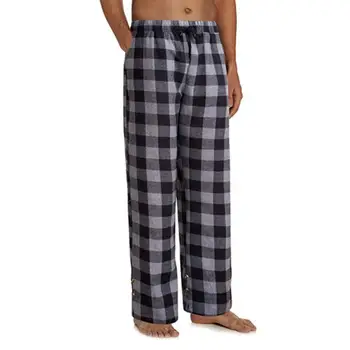 Ekose Pijama Pantolon Pantolon Eğlence Uyku Pantolon Elastik Bel İpli Gevşek Pijama Pantolon Unisex Uyku Alt Ev Giyim 0