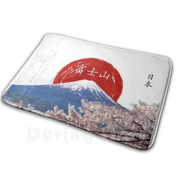 Fuji-San Mat Halı Halı Kaymaz Paspaslar Yatak Odası Fuji Fuji Dağı Fujisan Japonya Nihon Japon Güneş Sakura Kanji Sanat