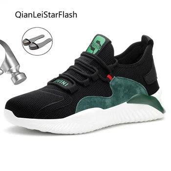 Güvenlik hafif ayakkabı Erkekler İş çelik burun Yıkılmaz Sneakers Nefes Anti-Smashing Anti-delinme Güvenlik Botları