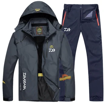 Ilkbahar Sonbahar İnce Açık Ceketler erkek Spor Setleri Yüksek Kaliteli Rüzgar Geçirmez Su Geçirmez Dağcılık Pantolon Yürüyüş Balıkçılık Takım Elbise