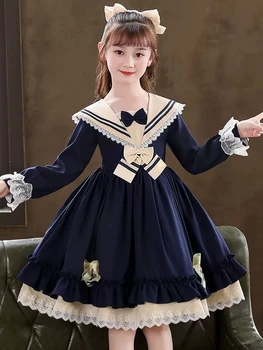 Japon Kısa Kollu Tatlı Lolita Hizmetçi Elbise Mavi Yumuşak Kız Kadın Üniforma Mavi Dantel Prenses Elbiseler Kawaii Cosplay Kostüm 0