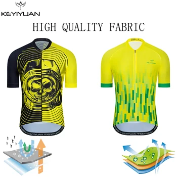 KEYIYUAN Erkekler Bisiklet Jersey Kısa Kollu Üstleri dağ bisikleti Gömlek Yol Bisikleti Spor Giyim Camisetas Ciclismo Mtb Manga Corta 0
