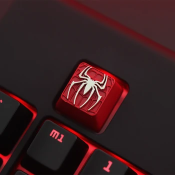 Keystone Klavye Tuş Kırmızı Renk Örümcek Oyunu Tema Çinko Alüminyum Alaşımlı Metal MX Anahtarı Özelleştirmek Mekanik Klavye için