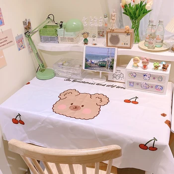 Koreli sevimli Ayı İns masa Örtüsü Ev Mutfak masası Şık Piknik Örtüsü Zemin Dekor küçük ayı bilgisayar masa örtüsü dekorasyon