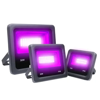 LED UV siyah ışık 50W 100W LED Blacklight Fiş ile IP66 Ultraviyole Projektör Büyümek için Parti Floresan Poster