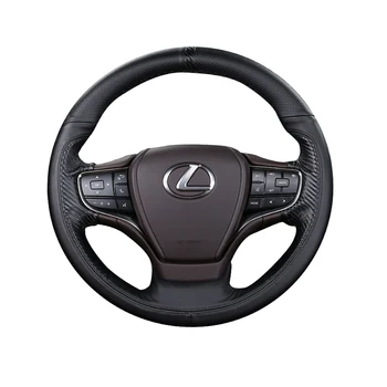 Lexus için ES200 es260 es300h DIY özel deri araba iç direksiyon kılıfı araba aksesuarları