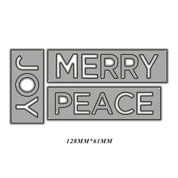 Merry Christmas Harfler Sınır Zanaat Metal Kesme Ölür Scrapbooking Albümü DIY Tebrik karton kutu Kart Craft Kabartma Kalıp