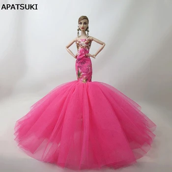 Moda Denizkızı Giysileri barbie bebek Balık Kuyruğu Düğün Parti Elbise barbie bebek evi Sınırlı Koleksiyon El Yapımı Elbiseler