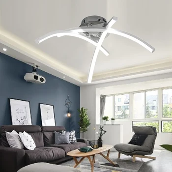 Modern LED tavan lambası 18 W Trigeminal çatal şekli yenilik avize tavan ışık yatak odası oturma odası mutfak dekorasyon için