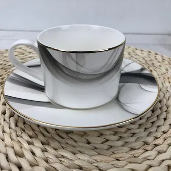 Mürekkep kahve fincanı çanak el-boyalı Pynomy öğleden sonra çay seramik Cafe su seti iş özelleştirme