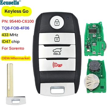 OEM 4 Düğme FSK 433.92 MHz Anahtarsız Gitmek Akıllı Uzaktan Anahtar HITAG 3 ID47 Çip Kia Sorento 2019 2020 için PN: 95440-C6100 TQ8-FOB-4F06