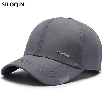 SILOQIN Yeni Bahar erkek pamuklu beyzbol şapkası Snapback Kap Ayarlanabilir Boyutu Rahat Marka Spor Kap balıkçı şapkası Turist dil kapağı