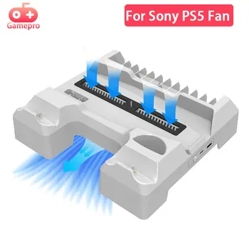 Sony PS5 dikey stant Soğutma Fanı 2 Denetleyici Şarj Cihazı 12 oyun kartı Yuvası Playstation 5 Konsol Aksesuarları