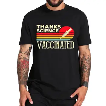 Teşekkürler Bilim Aşı T Shirt Hediye Aşı T-Shirt Rahat Ekip Boyun Tee %100 % Pamuk Camisetas 0