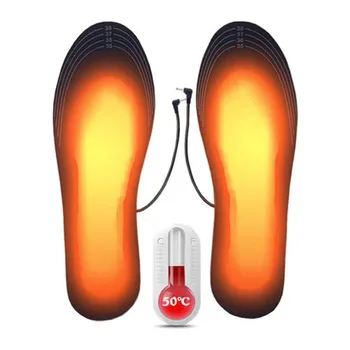 USB elektrikli ısıtmalı astarı sıcak ve rahat ayak ısıtıcı yıkanabilir ayarlanabilir boyutu erkek kadın açık spor