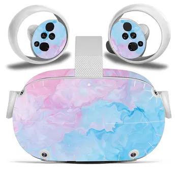 VR Gözlük Sticker Oculus Quest 2 VR Gözlük Koruyucu Cilt Çıkartmaları PVC Çıkarılabilir Gözlük Çıkartmaları Oculus Quest 2 #0335