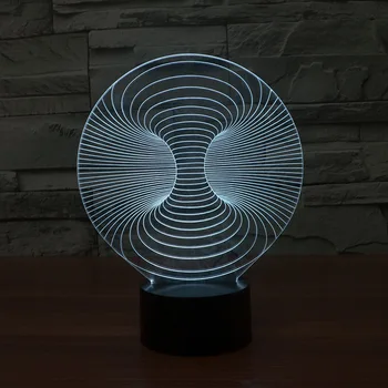Yaratıcı Hediye Yenilik Benzersiz Usb Led Gece Lambası Soyut Modelleme 3d Stereo Masa Lambası 7 renk değişimi 3D masa lambası