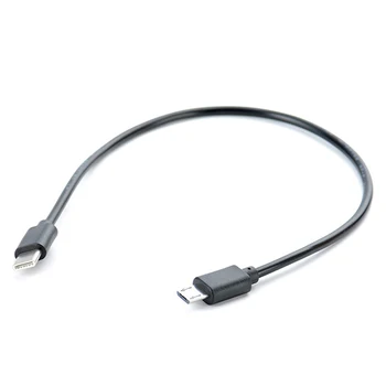 Yeni 1 adet USB Tip C Erkek Mikro USB 5 Pin B Erkek Tak Dönüştürücü OTG Adaptör Kurşun Veri Kablosu Cep Telefonları için 30cm