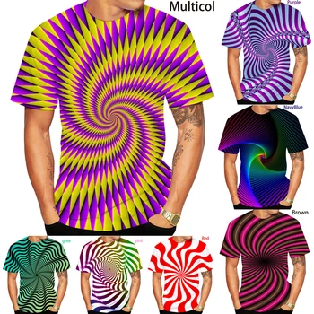 Yeni Moda 3D Baskı Vertigo Hipnotik T Shirt Serin kısa kollu tişört Sıcak Erkek / Kadın Tİşört Unisex Yaz Tees 0
