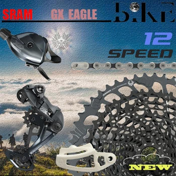 yeni SRAM GX KARTAL 1X12 12 Hız Groupset MTB Bisiklet Bisiklet Parçası Kolu Kolu Arka Attırıcı K7 Kaset 10-52T Zincir