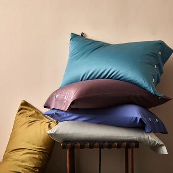 Yeni Stil Düz Renk 600TC Mısır Pamuk Uyku Yastık Kılıfı Yastık Kılıfı Uzun yastık Kaliteli Ev Yastık Kılıfı # a