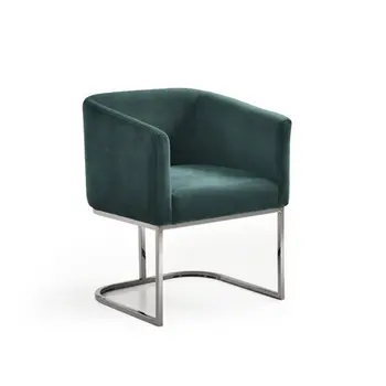 Yeşil Yemek Sandalyesi Soyunma Dışkı Kadife Kumaş Kauçuk Ahşap Bacaklar Yastık Orijinal Pamuk DensitySpring Yeşil düğün sandalyesi