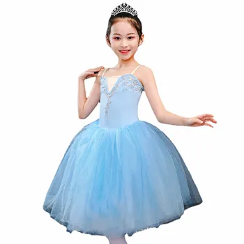 Çocuk Bale Elbise Kız Panço Yeni Stil Sling Küçük Kuğu Dans Performansı Elbise Oryantal dans kostümü