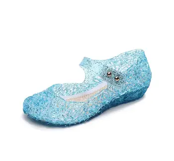 Çocuk sandaletleri 2021 Yaz Moda çocuk Kız Cosplay Elbise Doğum Günü Partisi Sandalet Kristal Prenses Oymak şeker Ayakkabı