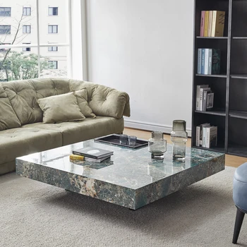Italyan minimalist ithal kayrak kare sehpa ev oturma odası high-end sehpa masa 1