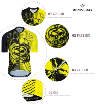 KEYIYUAN Erkekler Bisiklet Jersey Kısa Kollu Üstleri dağ bisikleti Gömlek Yol Bisikleti Spor Giyim Camisetas Ciclismo Mtb Manga Corta 1
