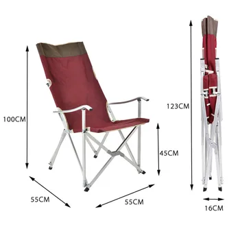 Arkalığı Sandalye Açık Eğlence Katlanır Koltuk Zarif Taşınabilir BARBEKÜ kamp sandalyesi plaj sandalyesi 2