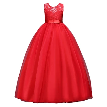 Dantel Çiçek Kız Elbise 2020 Yumuşak Tül Kat Uzunluk Balo Prenses Çocuk Kokteyl Düğün Parti Elbiseler Pageant elbise 2