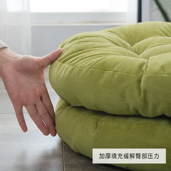 Japon Tarzı Basit Kadife Kumaş yuvarlak Yastık Tembel kanepe yastığı Tatami Mat Kalınlaşmış Futon 2