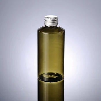 Plastik Şişe Amber / Yeşil / Şeffaf 150ml Plastik Serum Şişesi, Toner için Alüminyum Kapaklı Sıvı Kozmetik Ambalaj 2