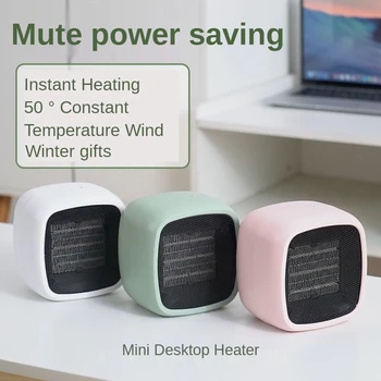 Taşınabilir Mini Elektrikli ısıtıcı masaüstü vantilatör ısıtıcı Ev Ofis PTC Seramik ısıtma sıcak Hava Üfleyici 800W Hızlı Sıcak Güvenli Şık 2