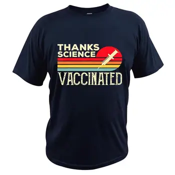 Teşekkürler Bilim Aşı T Shirt Hediye Aşı T-Shirt Rahat Ekip Boyun Tee %100 % Pamuk Camisetas 2